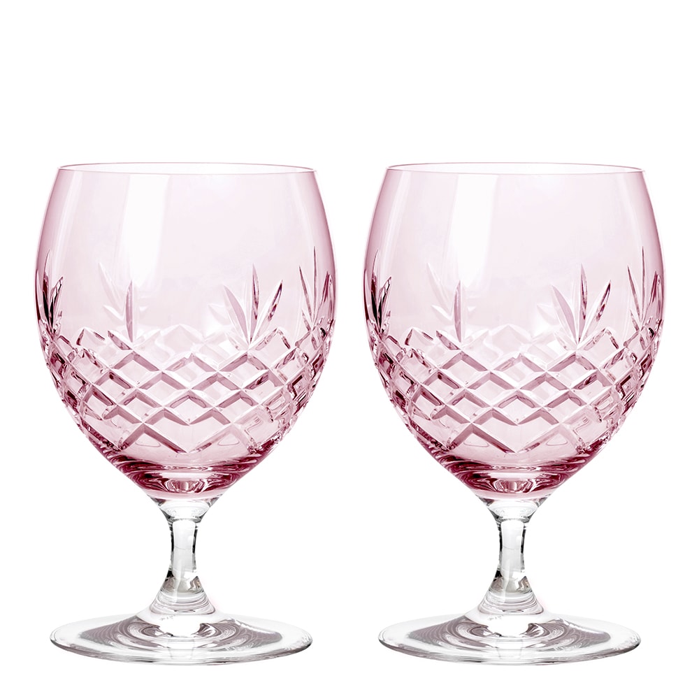 Crispy Eightball Glas på fot 55 cl 2-pack Rosa