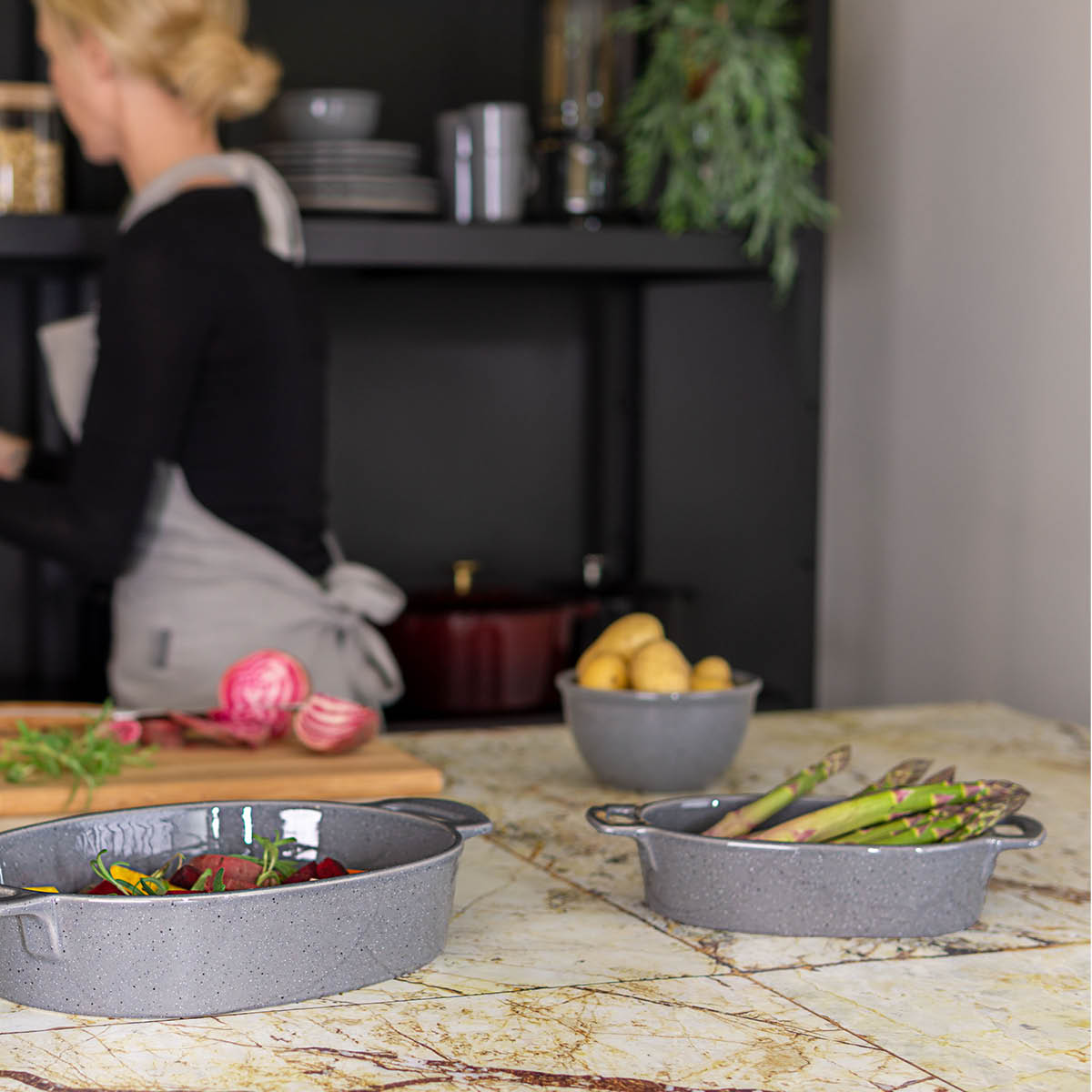 Granite Ugnfast Form 0,7L Grå