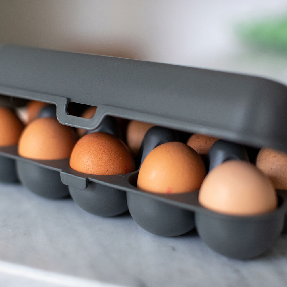 Eggs To Go Äggkartong för 10 ägg Mörkgrå