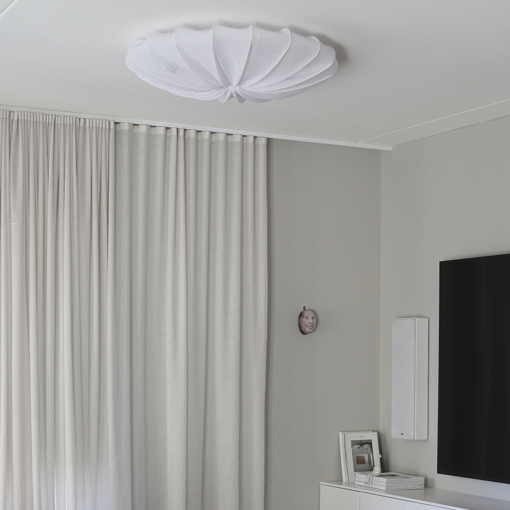 Anna Plafond Linne 80 cm Vit