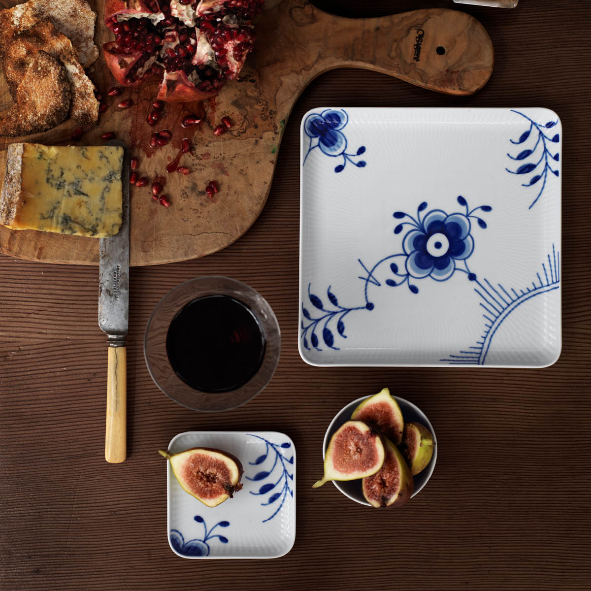 Blue Fluted Mega Tallrik 9x9 cm