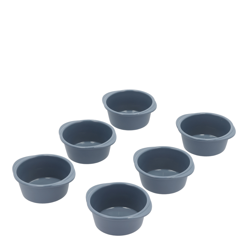 Cupcake-/Kanelbullsform Pecan för 6 stycken 9x4 cm Indigo