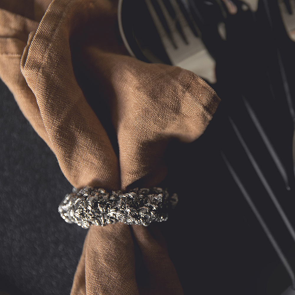 Trapani Servett Lin 45x45 cm Terrakotta