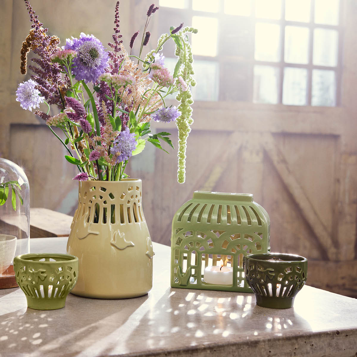 Orangery Ljuslykta 9,5 cm Green Garden