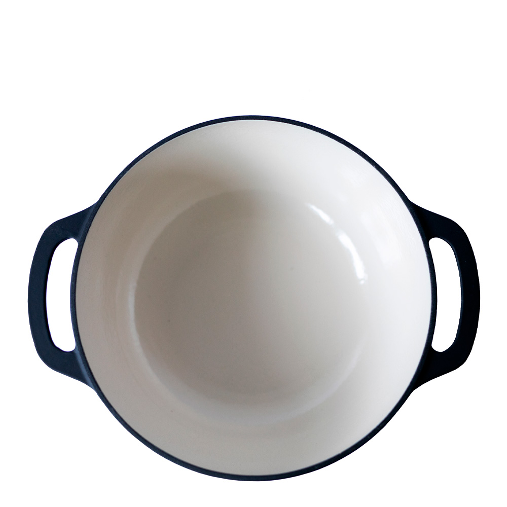 Gjutjärnsgryta mattemaljerad 6 L Mattsvart