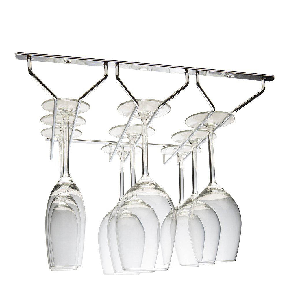 Vinglashållare 3 rader Krom