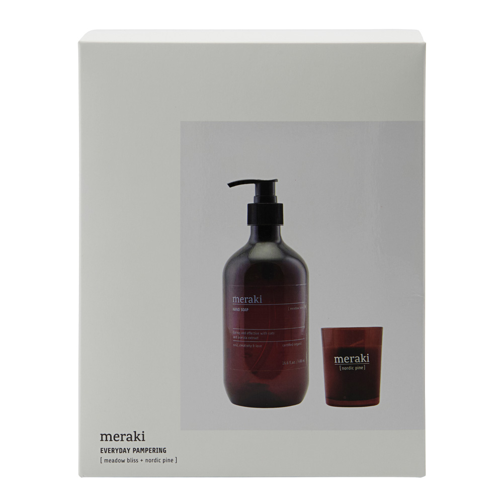 Home Presentask Handtvål 490 ml och Doftljus Brun