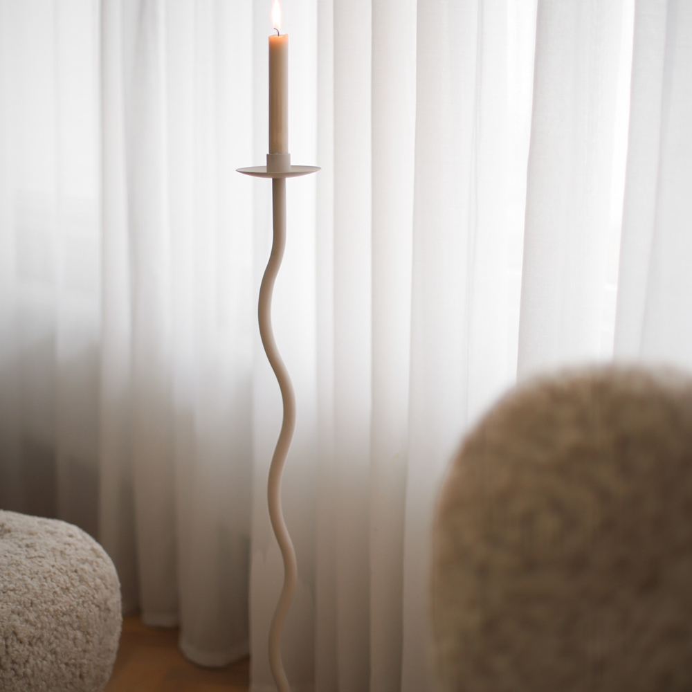 Curved Ljusstake 75 cm Sand