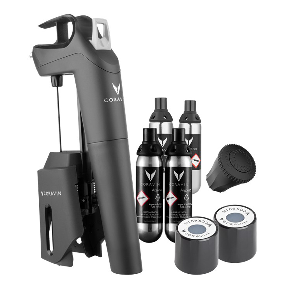 Timeless Three+ Vinkonserveringssystem 8 delar Svart