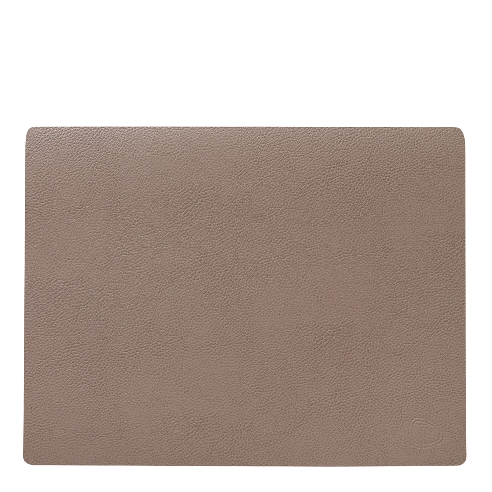 Leather Serene Rectangle Bordstablett 26x34 cm Mole Grey
