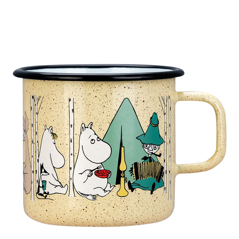 Mumin Emaljmugg Campers 8 dl Gul