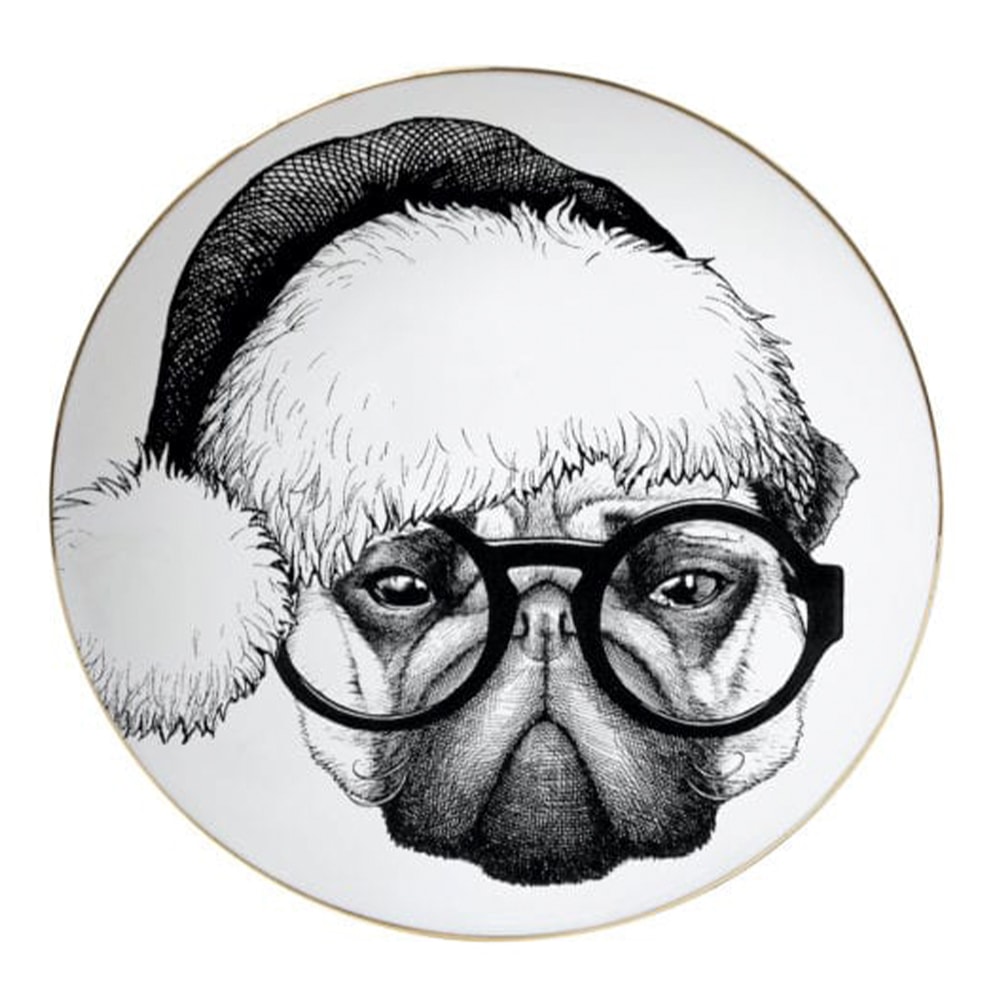 Perfect Plate Christmas Percy Pug 16 cm