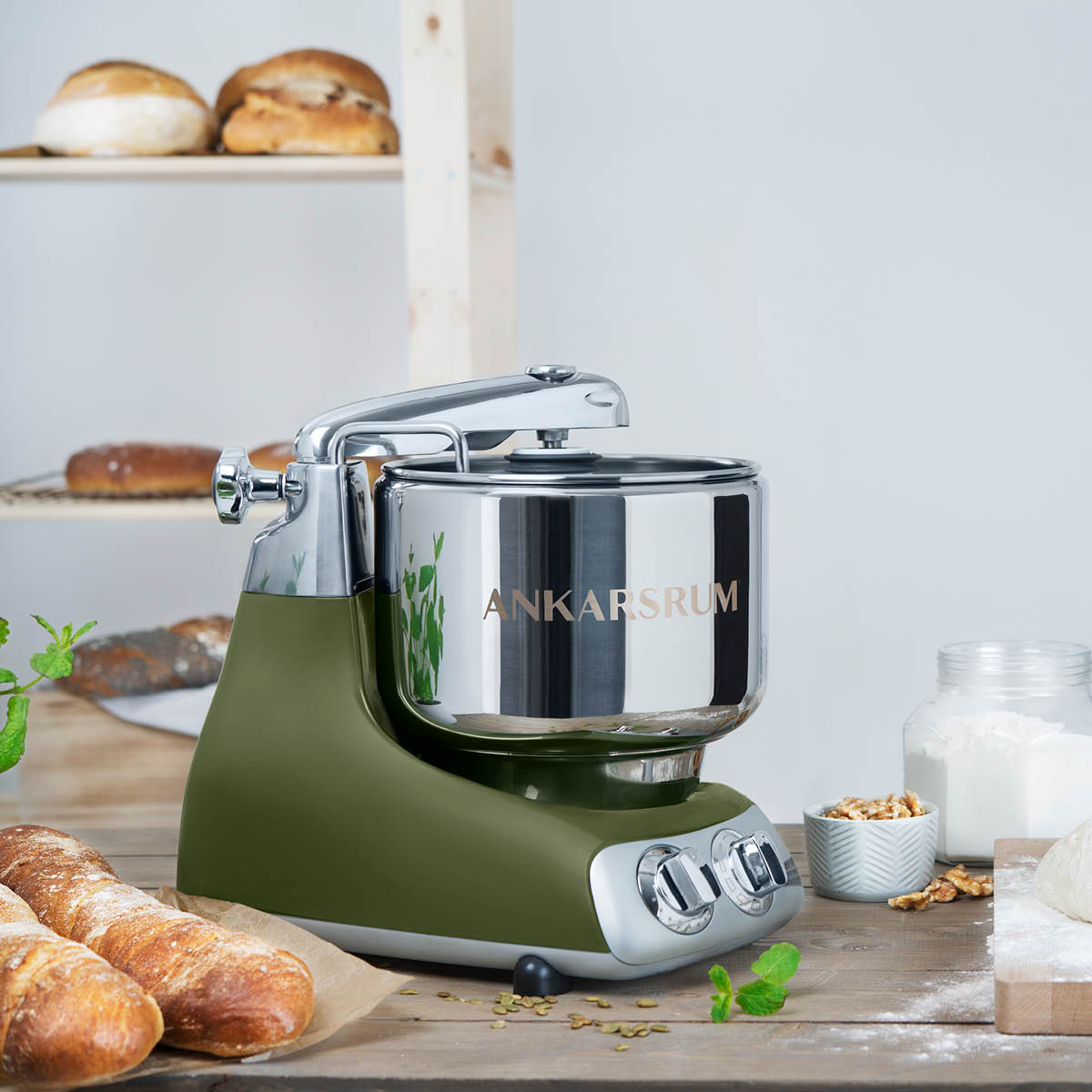 Ankarsrum Assistent Original Köksmaskin Olivgrön