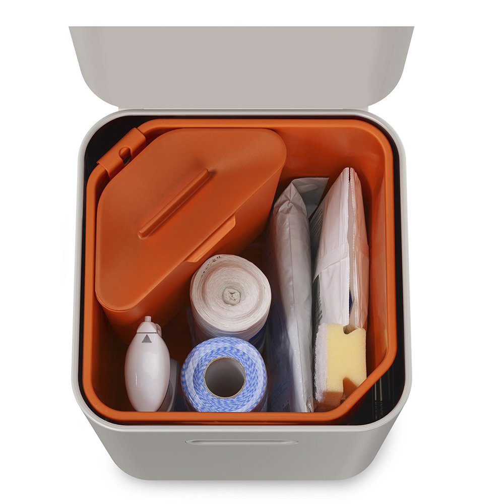 Totem Compact Avfallsbeh&aring;llare 40L Vit