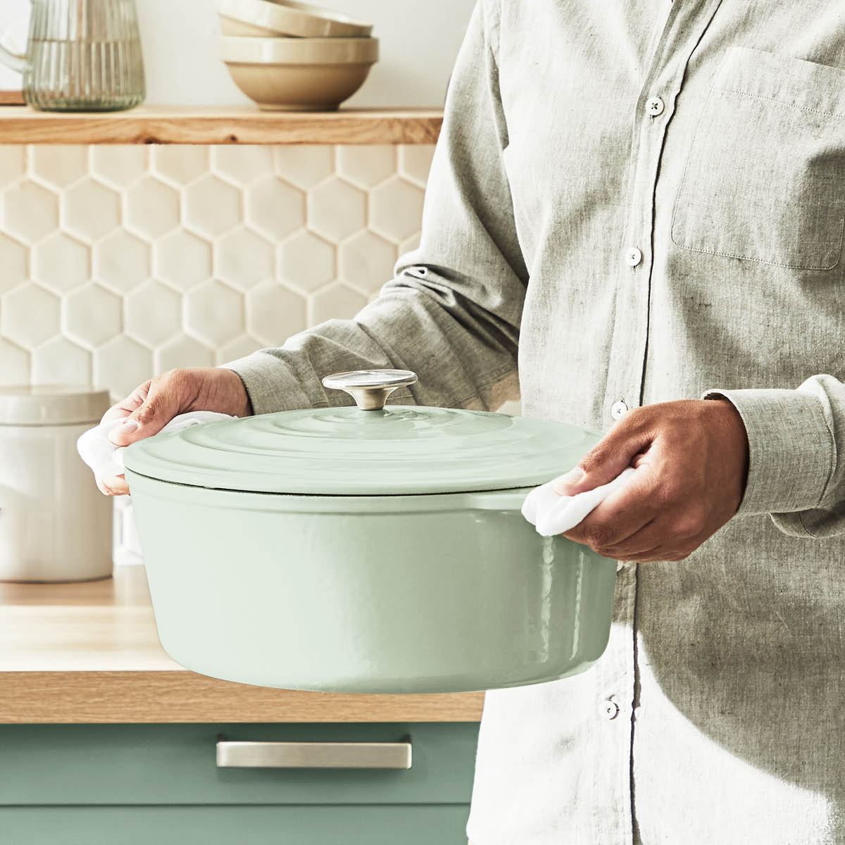 Lov Gjutjärnsgryta Oval 7,2 L Grön