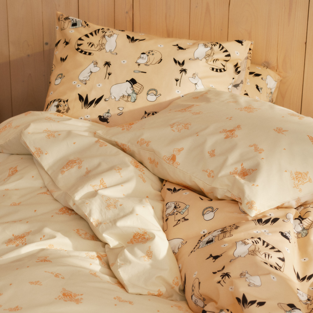 Mumin Bäddset 150x210 cm Muminfamiljen Beige