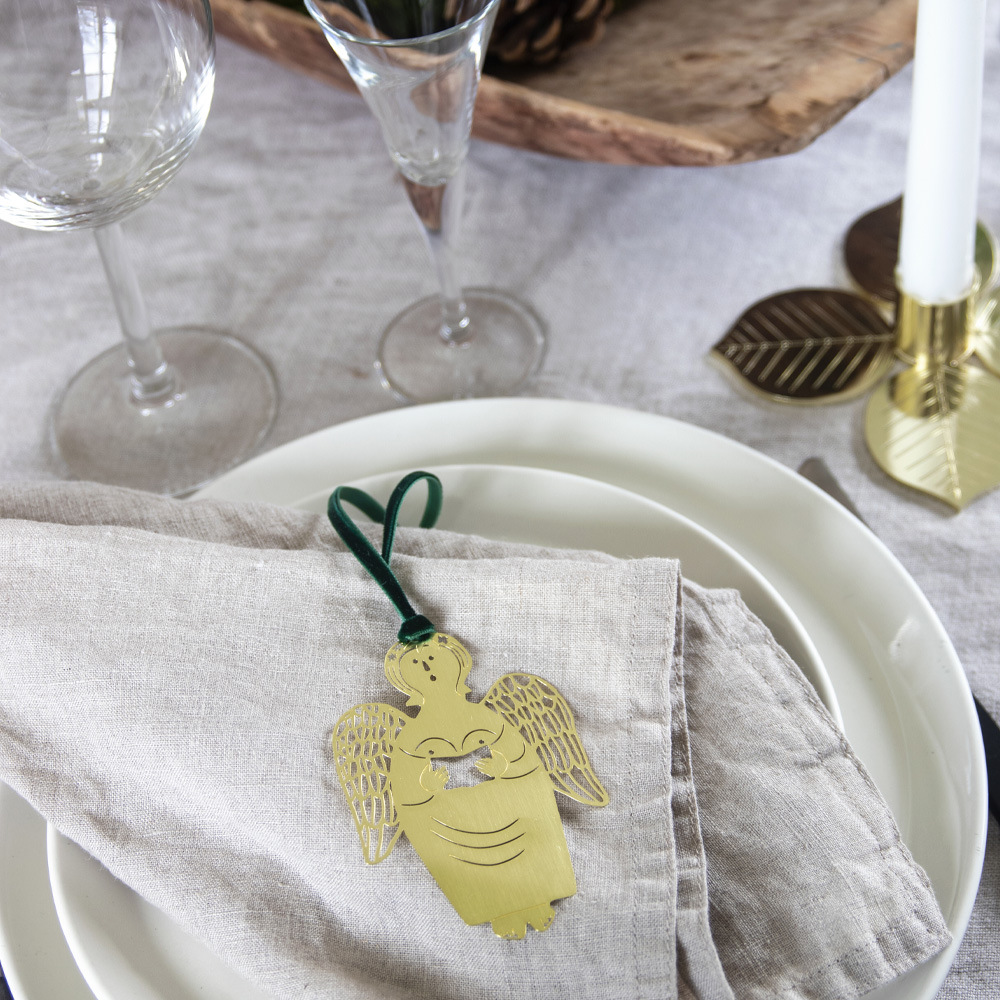 Hänge Ängel 6,3x9x0,5 cm Mässing