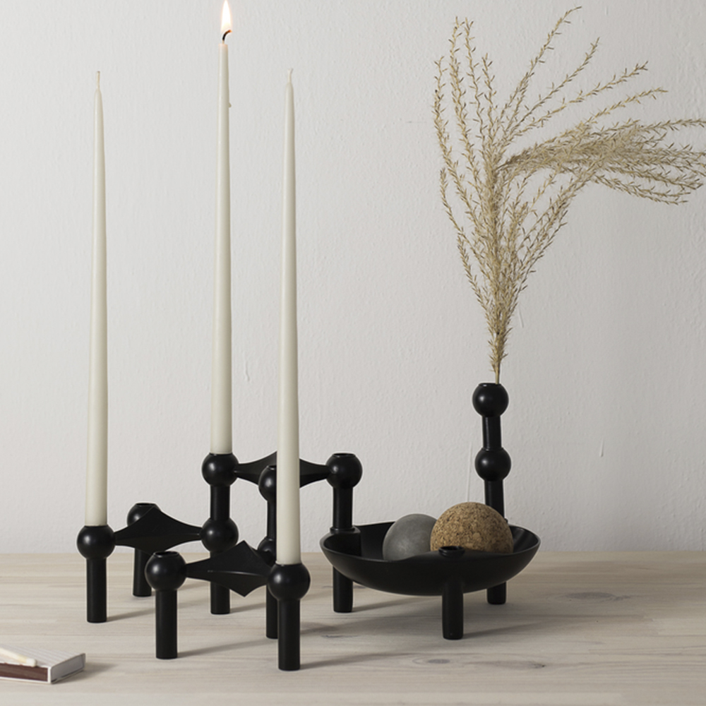 Stoff Nagel Ljusstake 3-pack Svart