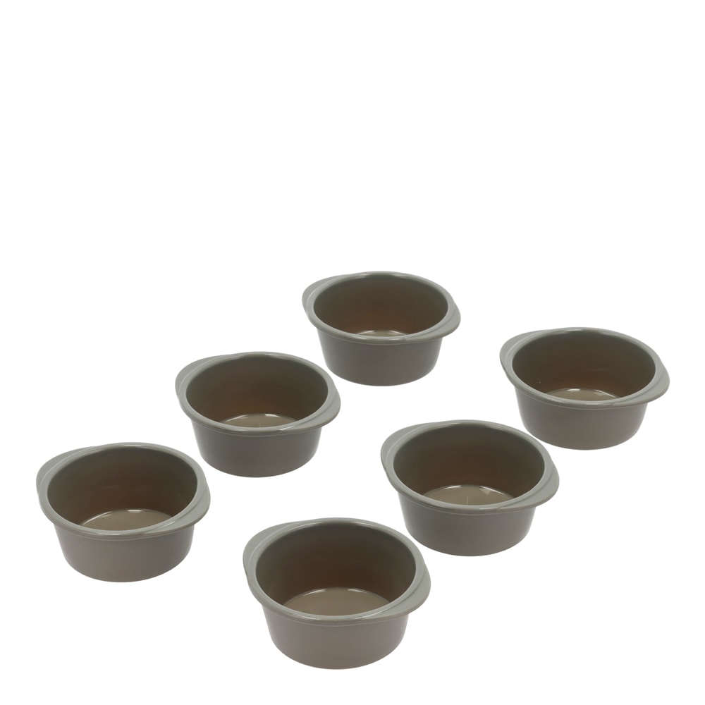 Cupcake-/Kanelbullsform Pecan för 6 stycken 9x4 cm Green