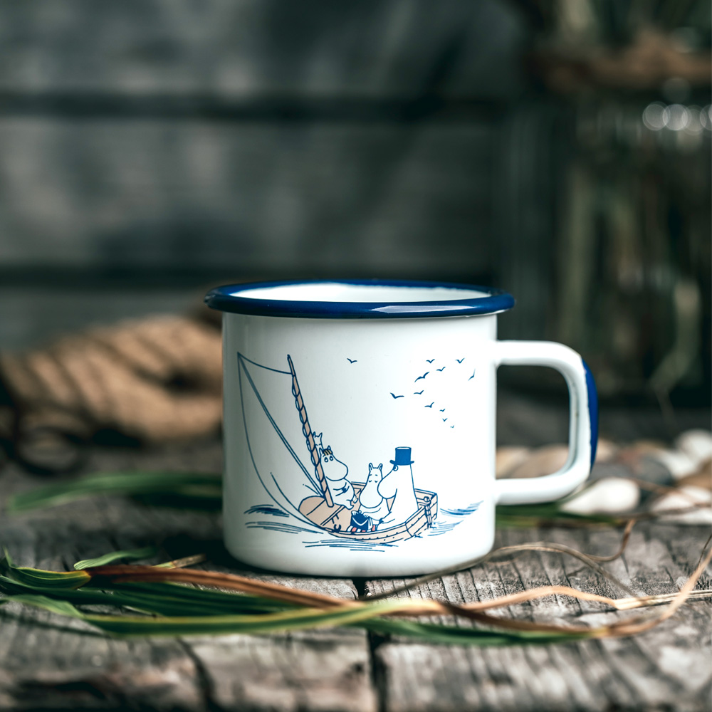 Mumin Emaljmugg Sailors 3,7 dl Vit