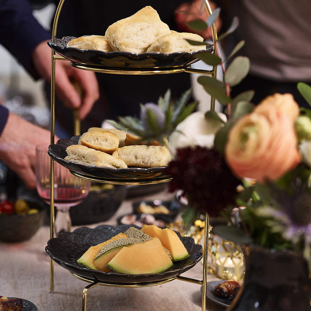 Orient Trippelställ 43 cm Mässing