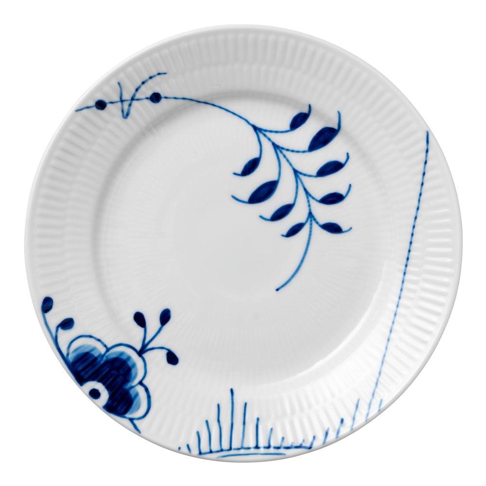 Blue Fluted Mega Tallrik flat 19 cm dekor 2