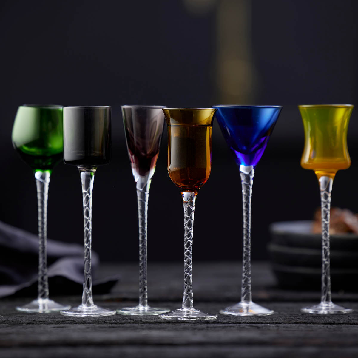 Snapsglas London 18 cm 6-pack Flerfärgad