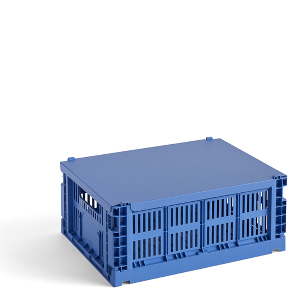 HAY Colour Crate Lock till förvaringslåda Medium Electric Blue