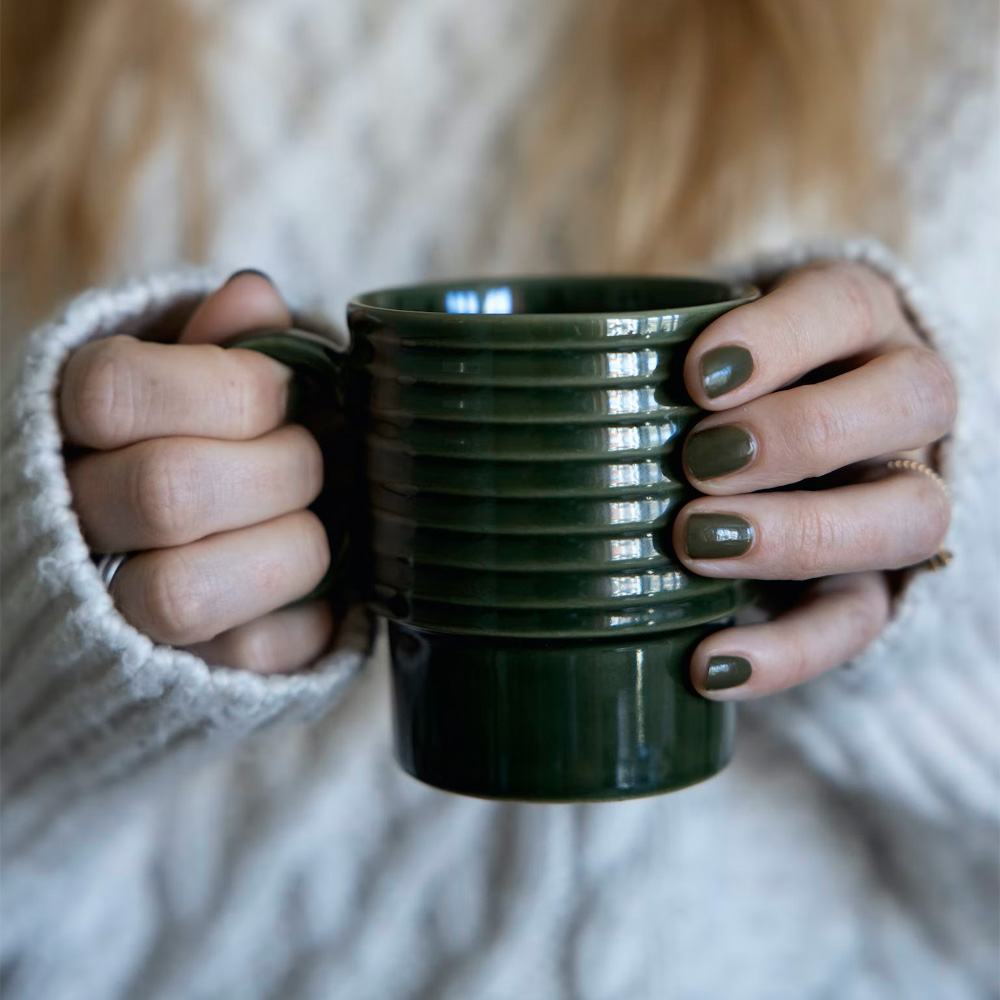 Coffe & More Kaffemugg 25 cl 2-pack Grön