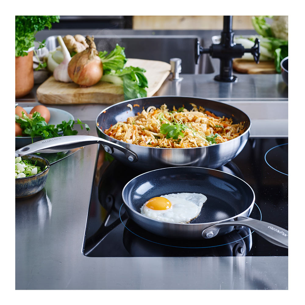 Geneva Stekpannor Set 20+28 cm Rostfri