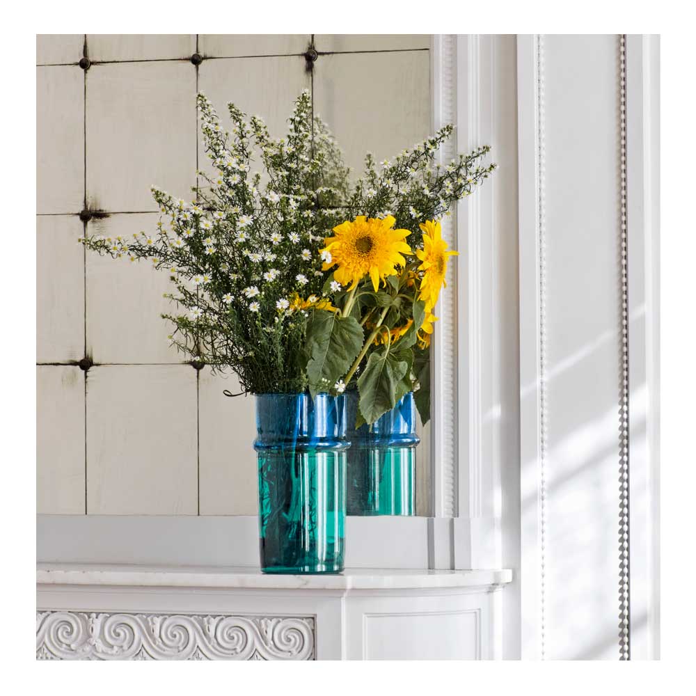 Moroccan Vas 29 cm Blå/Grön