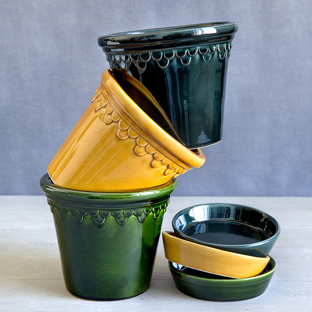 Bergs Potter Köpenhamn Kruka 21 cm Gul amber