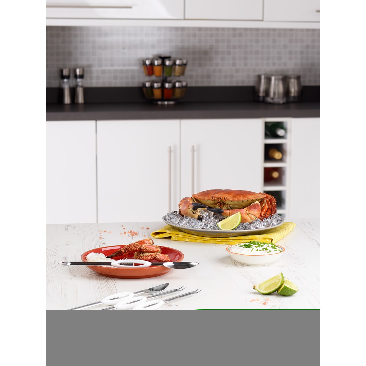 Live Skaldjurbestick 4 delar Vit