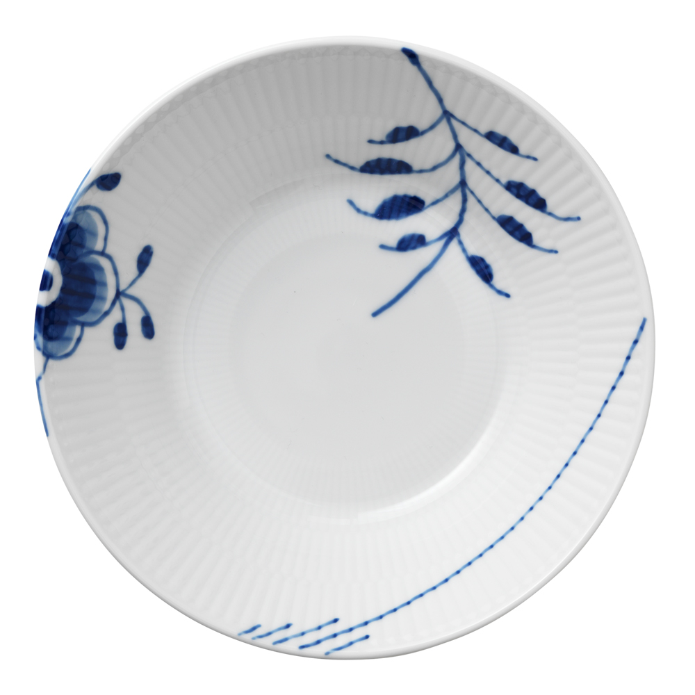 Blue Fluted Mega Tallrik djup 50 cl