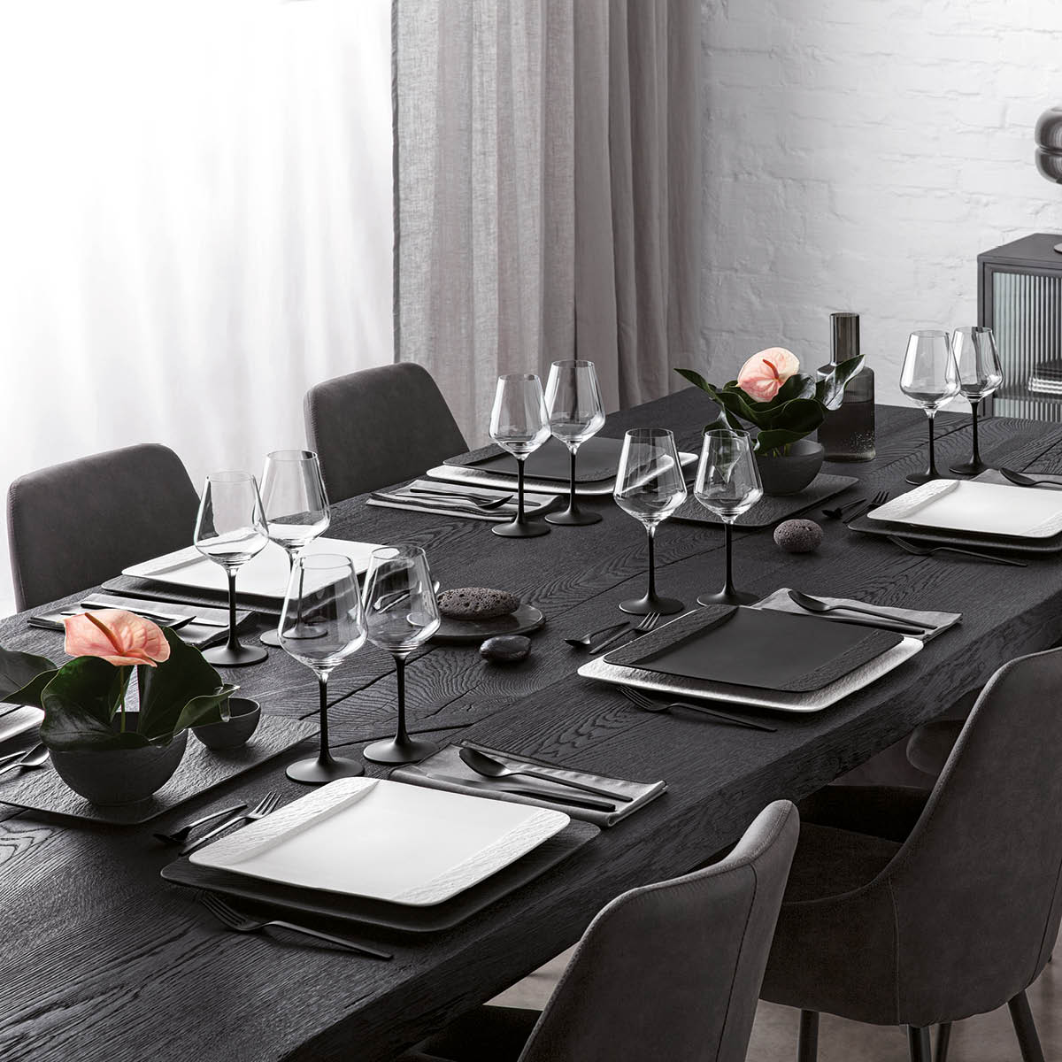 Manufacture Rock Rödvinsglas 4-pack Klar/Svart fot