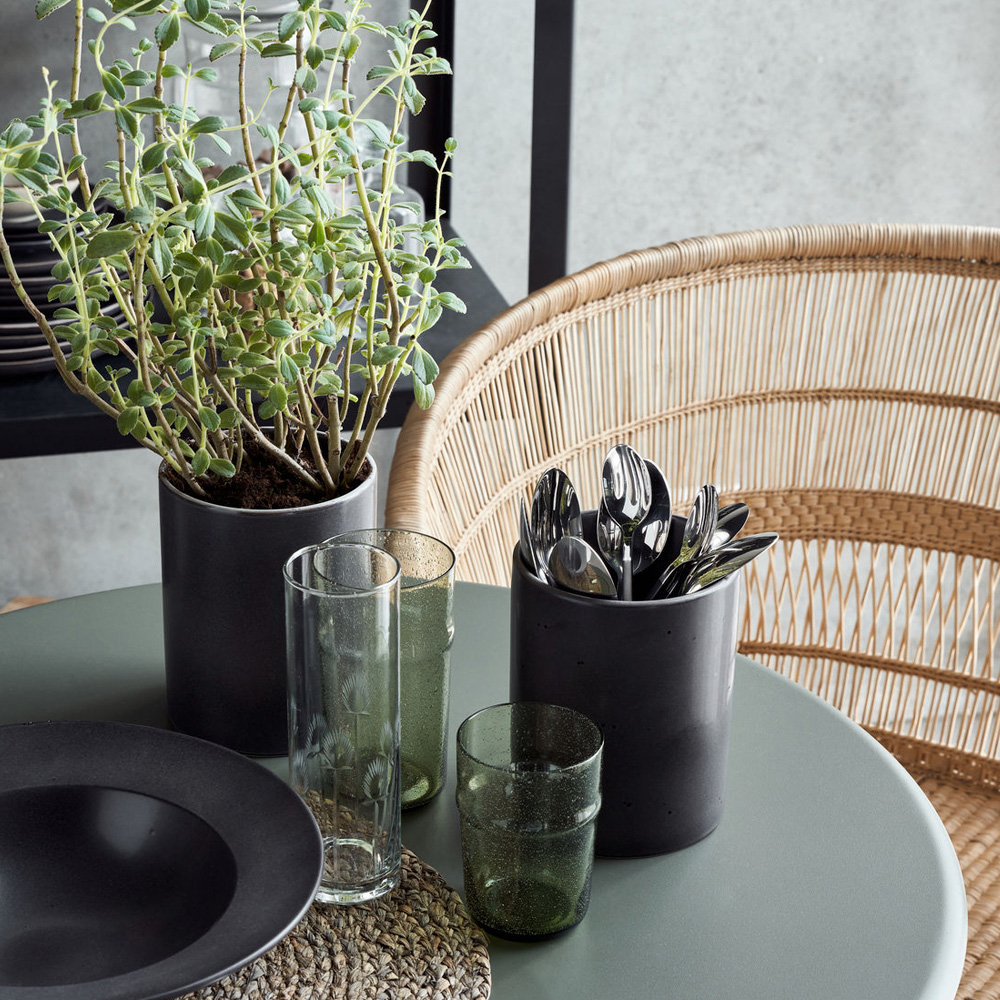 Rustic Kruka 15 cm Mörkgrå