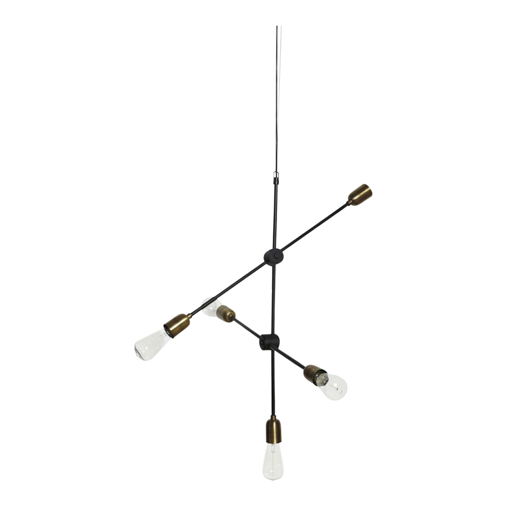 Molecular Taklampa 78 cm Svart/Mässing
