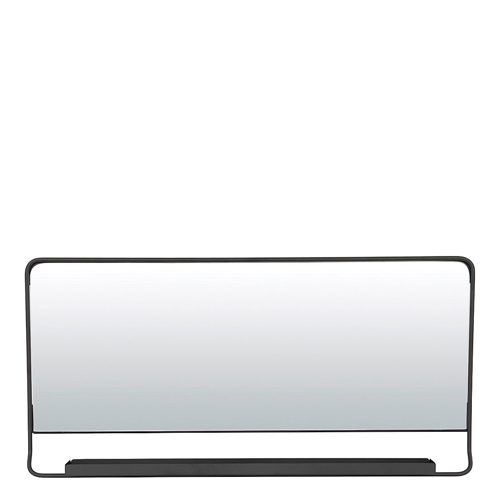 Chic Spegel med hylla Svart 80x40 cm