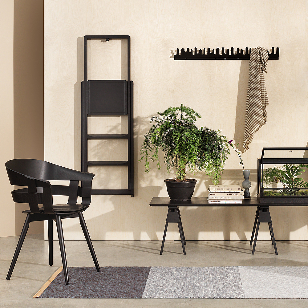 Step Stege 45x132 cm Mattlackad svart