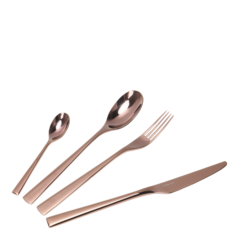 Black Rose Bestickset 16 delar Koppar