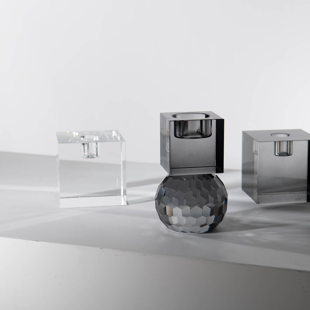 Milano Ljusstake Fyrkantig 8 cm Klar