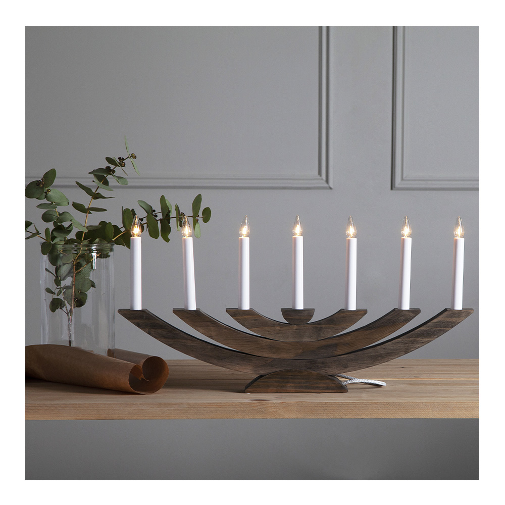 Navida Adventsljusstake Brunbetsad