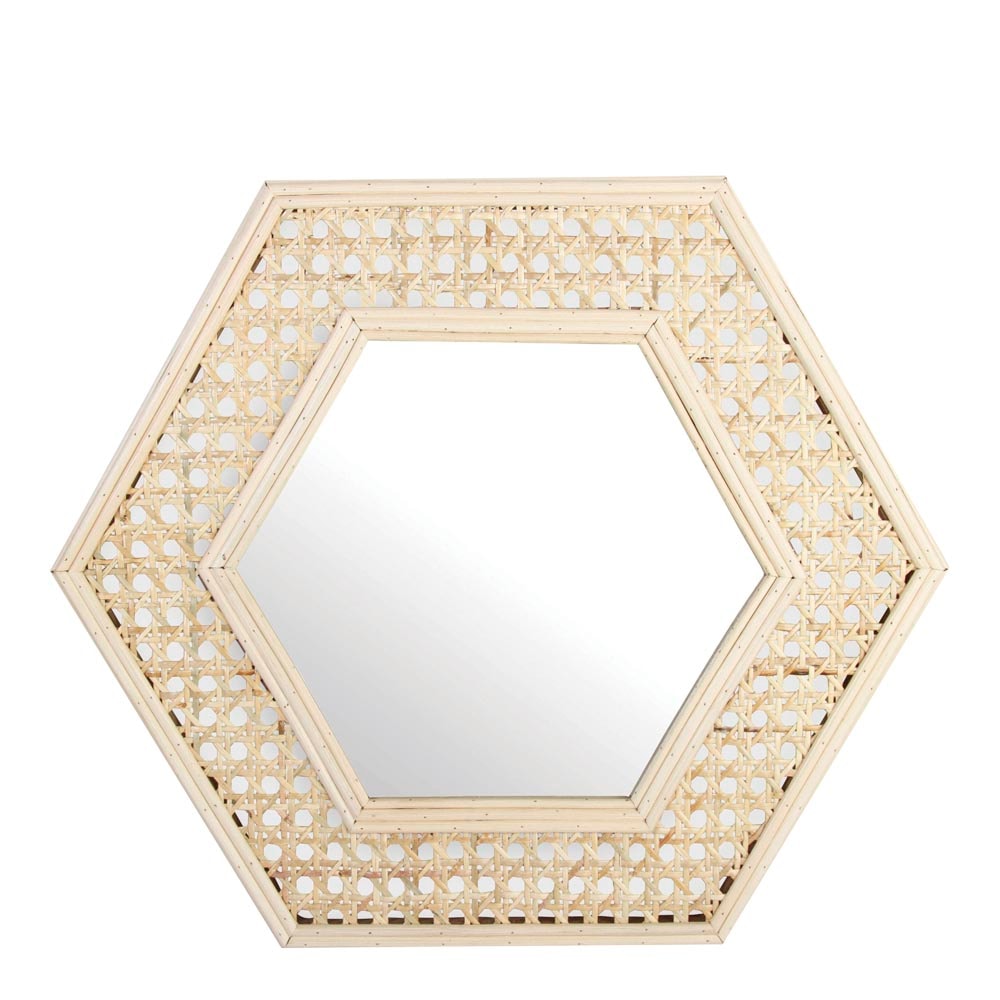 Cannage Spegel Hex Rotting 37x33 cm
