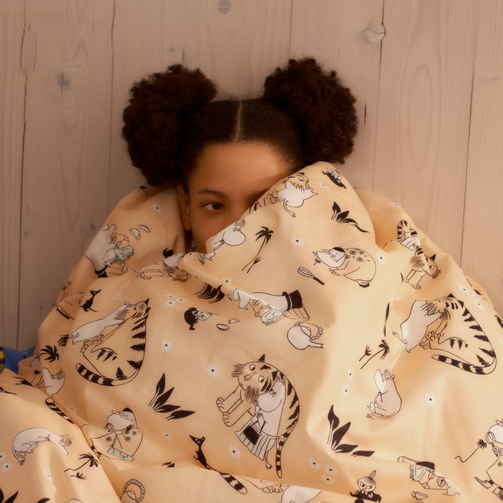 Mumin Bäddset 150x210 cm Muminfamiljen Beige