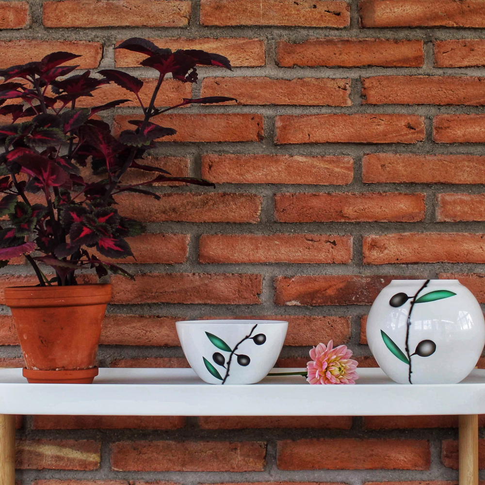 Olivia Vas 15 cm Vit