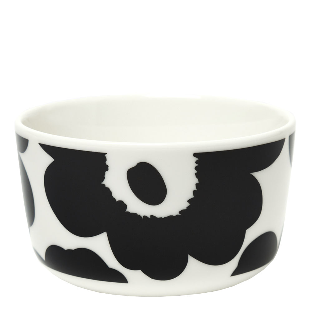 Unikko Skål 25 cl Svart/Vit
