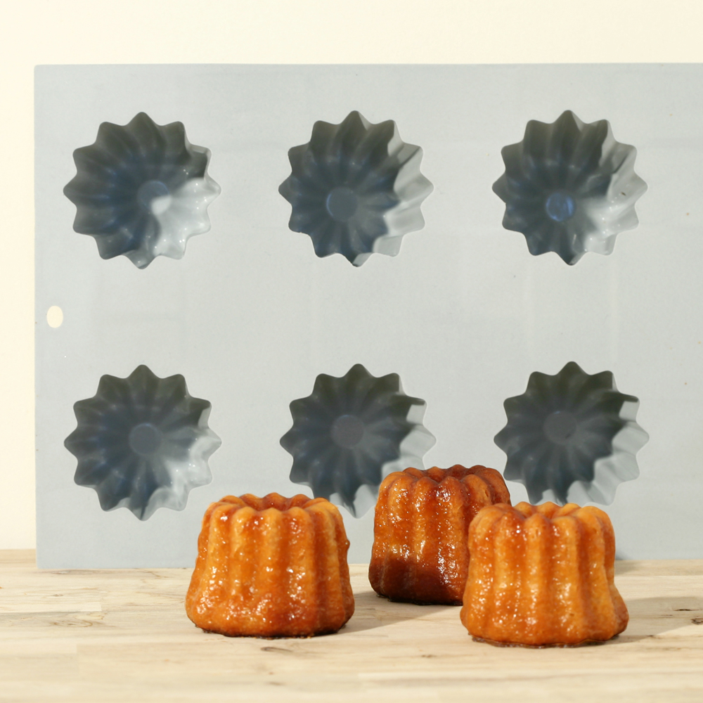 Bakform Elastomoule för 8 Canelé Bordelais