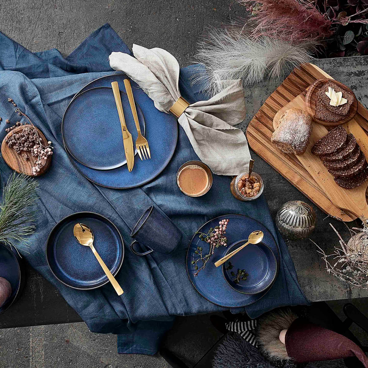 Raw Tallrik Stengods 28 cm Midnight Blue