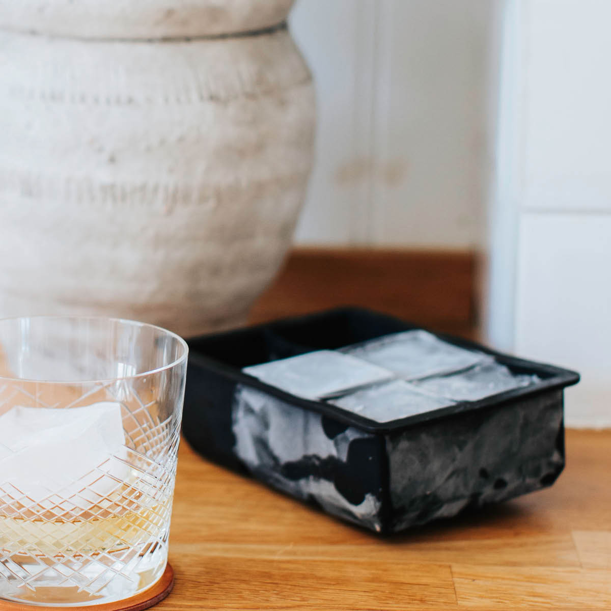 Ijs Iskuber xl 5x5 cm Svart Silicon