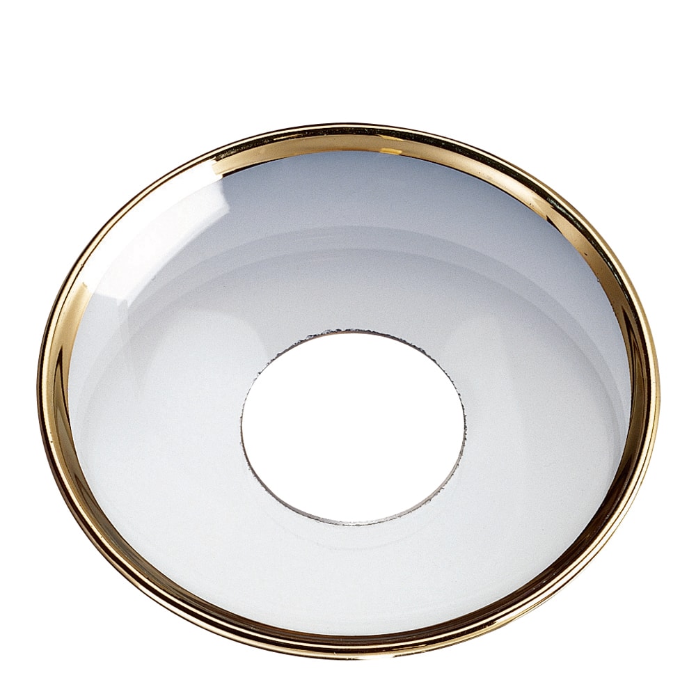 Ljusmanschett 6,5 cm Klar/Guldkant